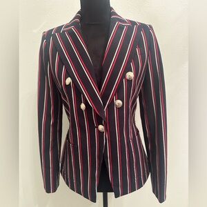 Tommy Hilfiger Navy and Red Striped Blazer
